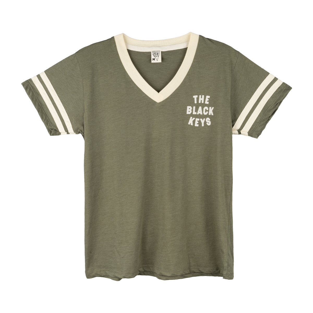 Army Green NRNF Vneck Ringer Tee