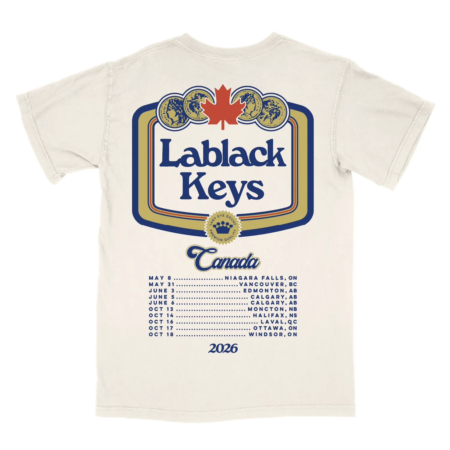 Lablack Keys 2026 Canada Tour Tee