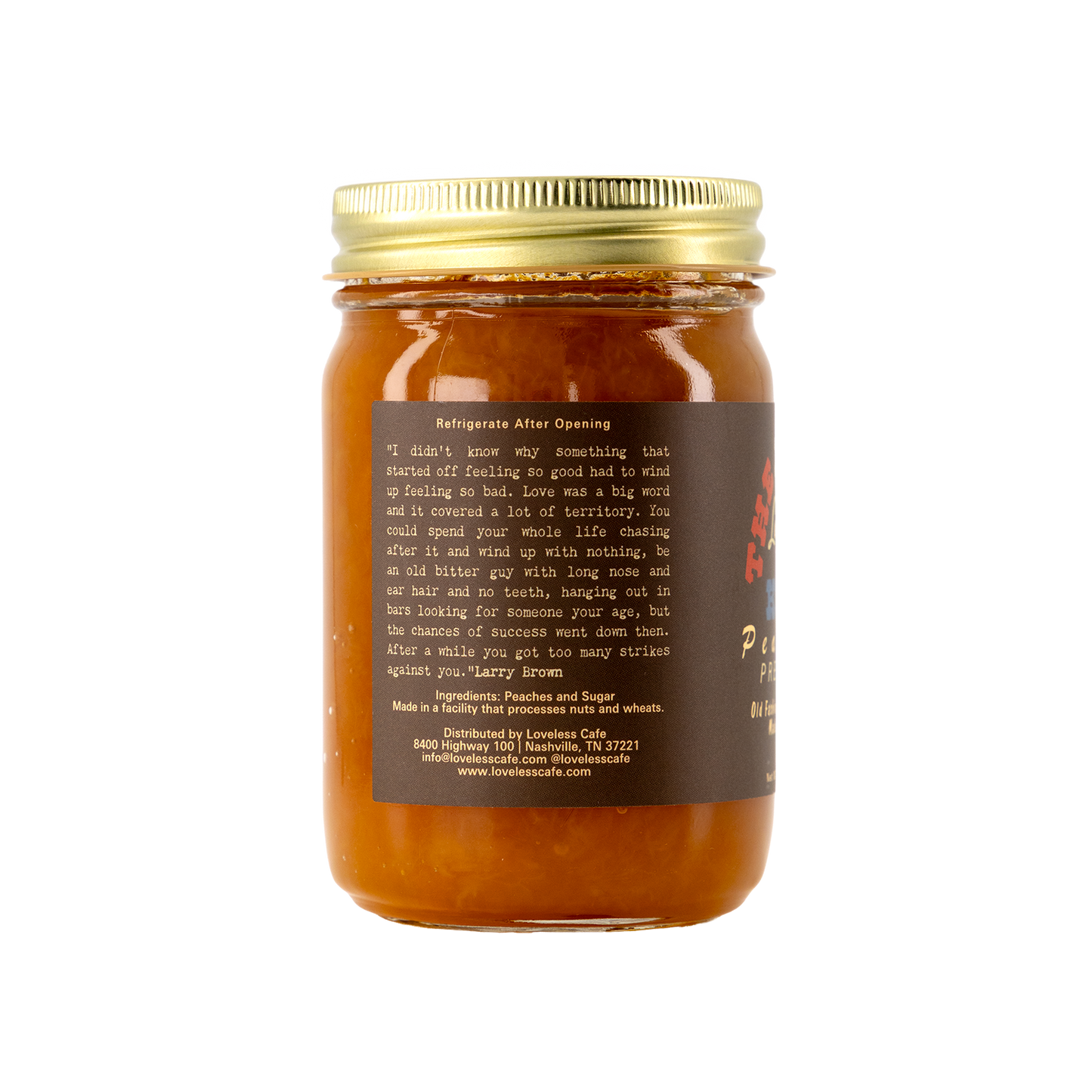 Loveless Cafe x the Black Keys Peach Preserves 16 oz.