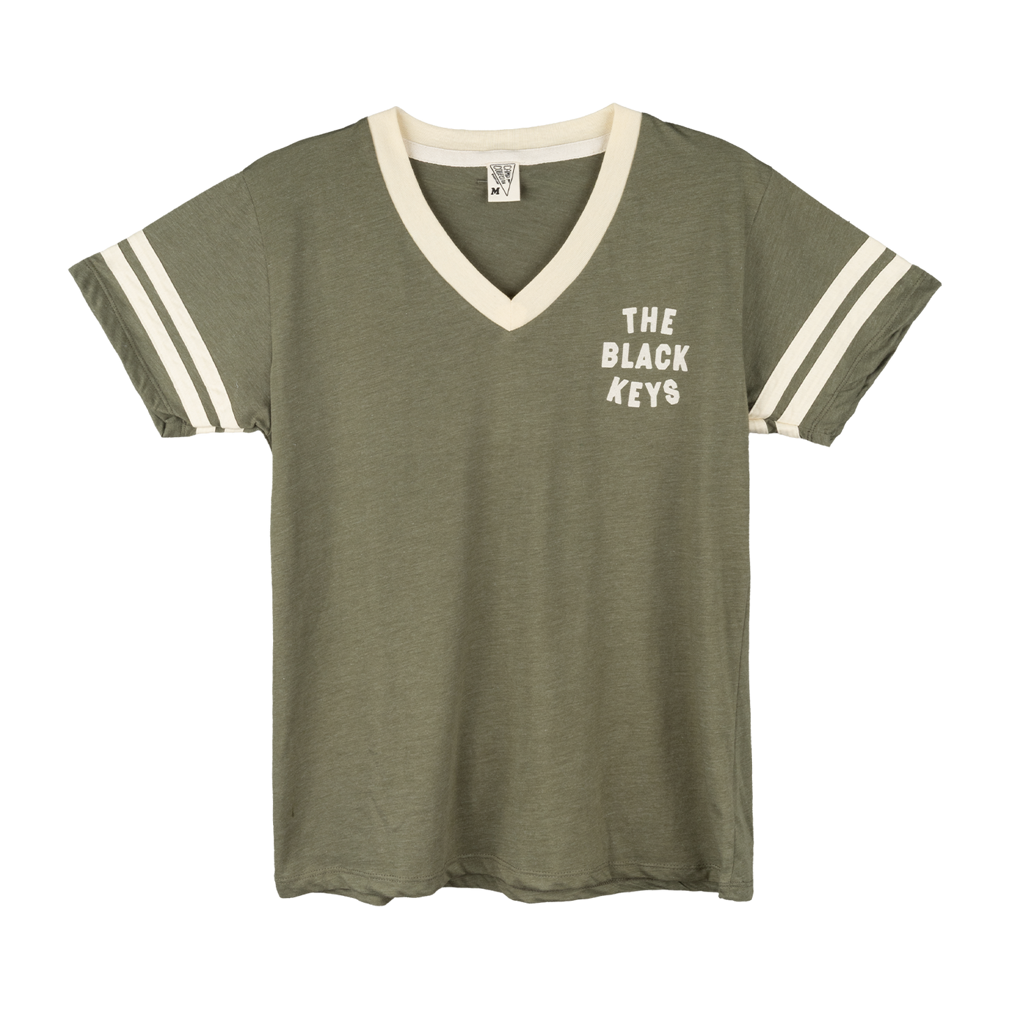 Army Green NRNF Vneck Ringer Tee